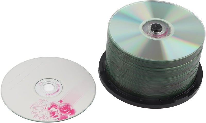 Tangxi أقراص CD فارغة، سرعة 52X سعة 730MB قرص قابل للتسجيل أقراص CD فارغة لتخزين الصور الرقمية بيانات الموسيقى، سرعة تسجيل 2 دقيقة، متوافق مع iOS، 175 أغنية 225 صورة (50 قطعة) - Image 2